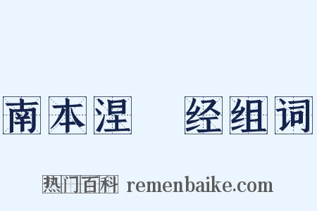 南本涅槃经组词是什么意思的图片